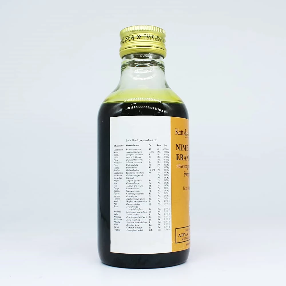 Kottakkal Arya Vaidyasala Nimbamritadi Eranda Tailam, 200 ml-2.webp